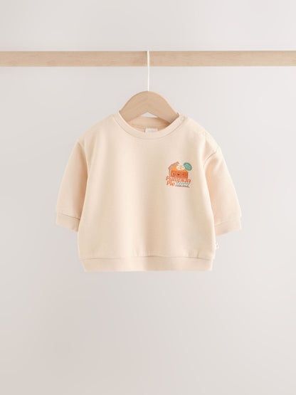 Neutral Pumpkin Slogan Sweat and Legging Baby Set (0mths-2yrs) image 6