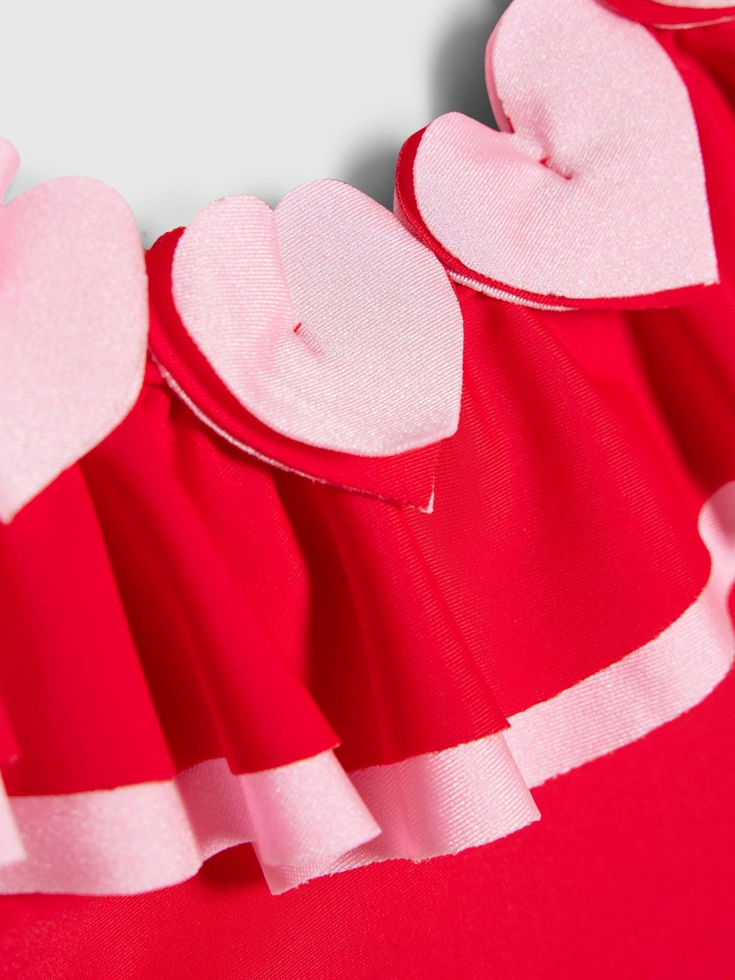 River Island Red Heart Frill Swimsuit image 4