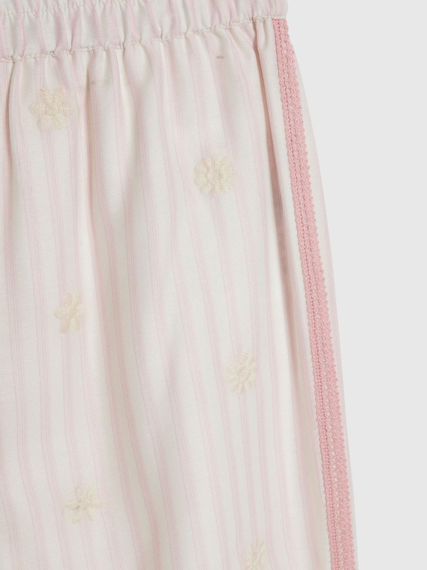 River Island Pink Stripe Frill Top & Frill Trousers Set image 4
