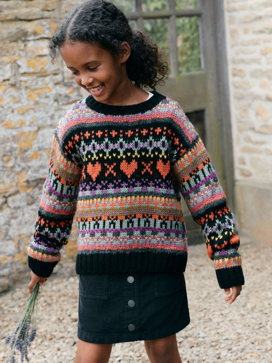 Black Multi Fairisle Jumper (3-16yrs) - image 1