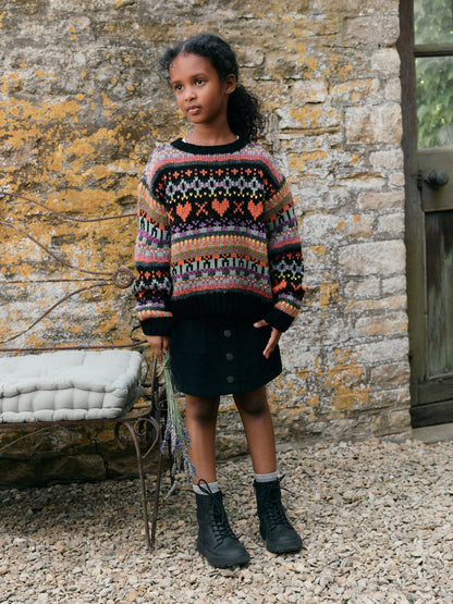 Black Multi Fairisle Jumper (3-16yrs) - image 4