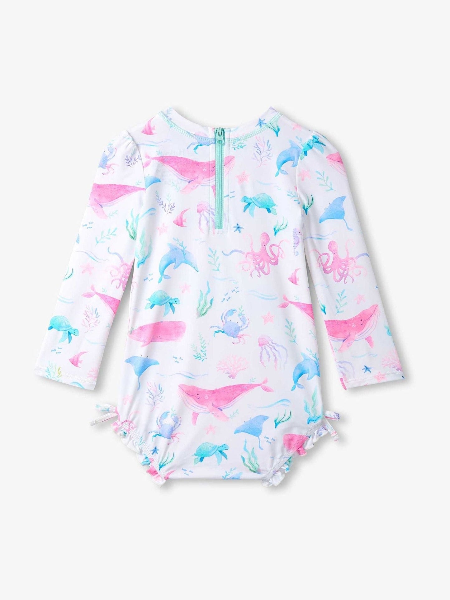 Hatley White Sealife Sun Protection Swimsuit image 2