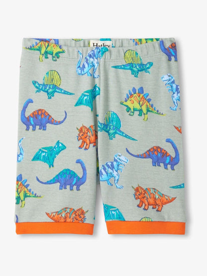 Hatley Grey Dino Print Cotton Short Pyjamas Set - image 4