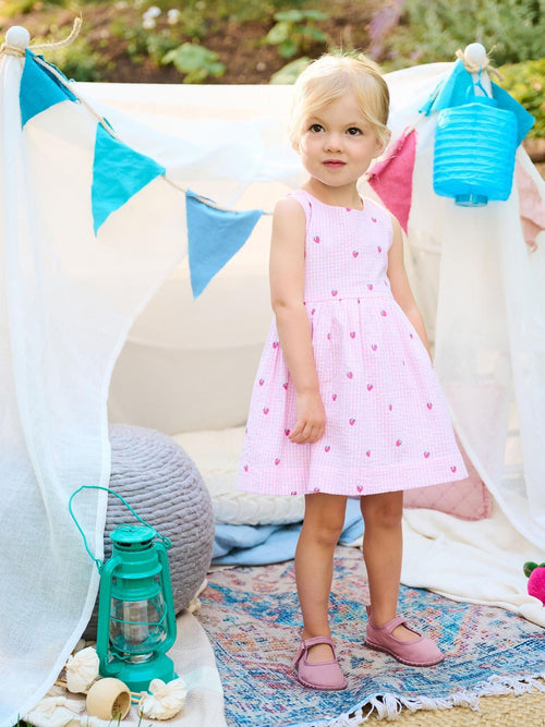 Hatley Pink Teeny Berries Gingham Sleeveless Party Dress image 1