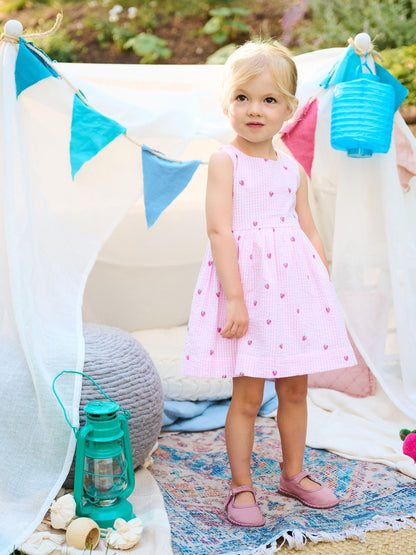 Hatley Pink Teeny Berries Gingham Sleeveless Party Dress image 1
