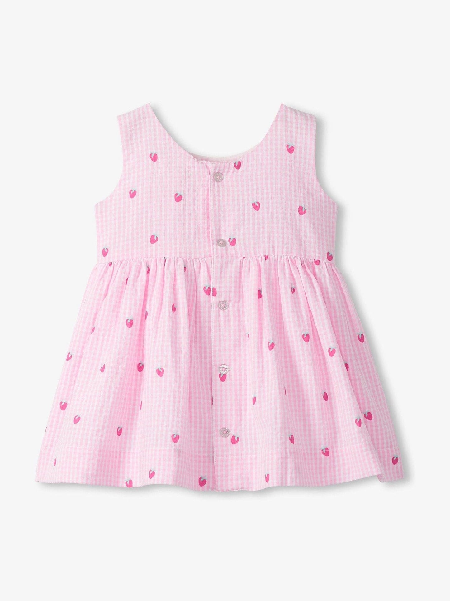 Hatley Pink Teeny Berries Gingham Sleeveless Party Dress image 5