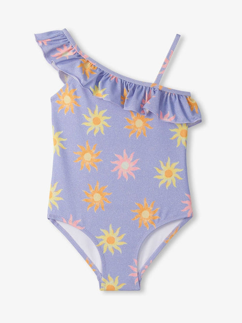 Dsiney Kidz - Hatley Purple Faded Suns Ruffle Trim Swimsuit image 1