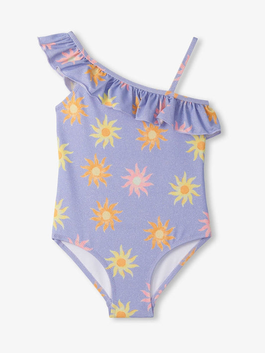 Dsiney Kidz - Hatley Purple Faded Suns Ruffle Trim Swimsuit image 1