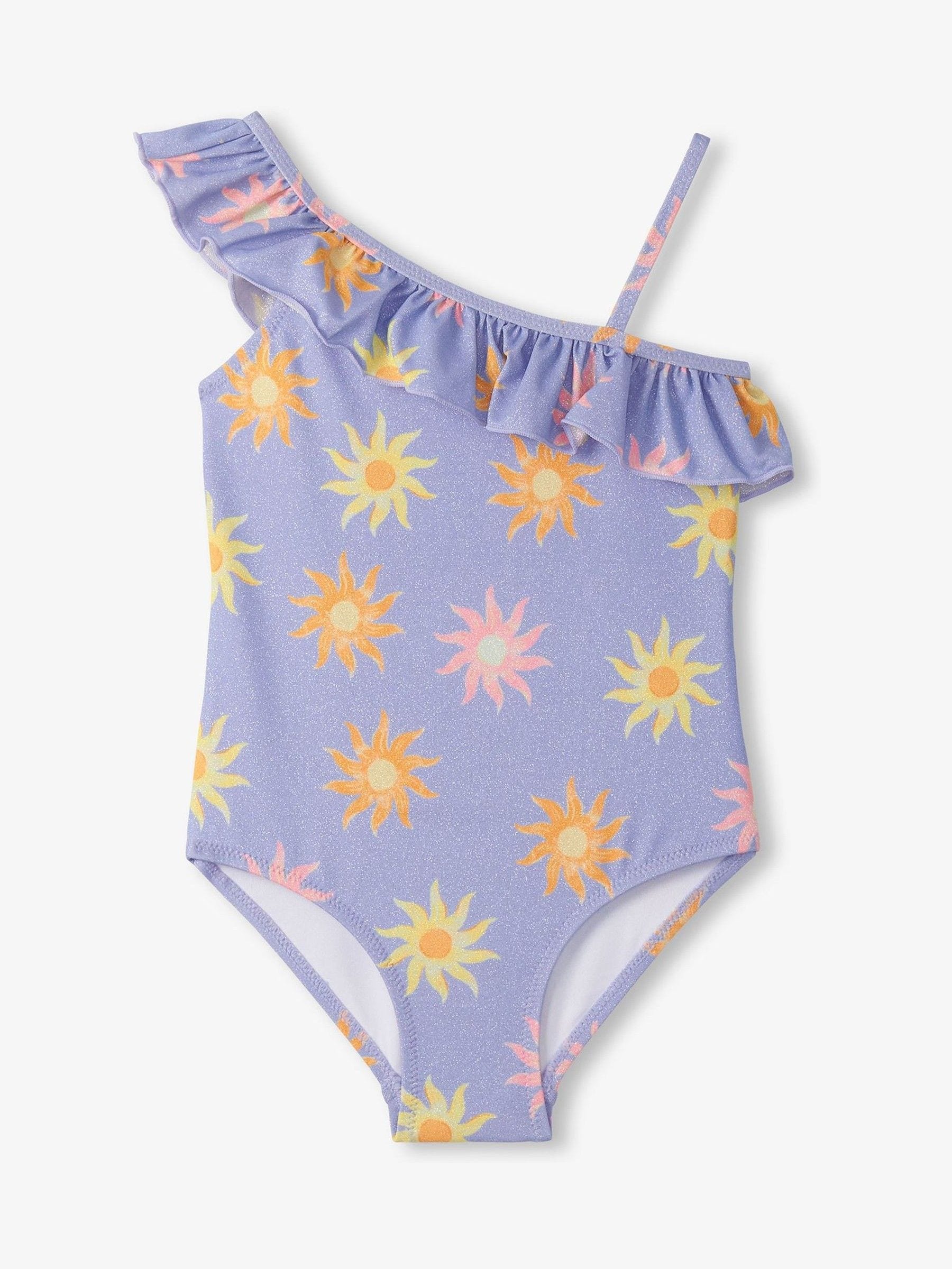 Hatley Purple Faded Suns Ruffle Trim Swimsuit image 1