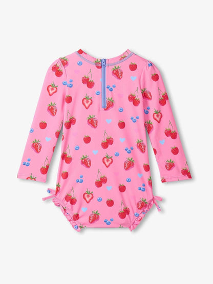 Hatley Pink Summer Berries Sun Protection Swimsuit image 2