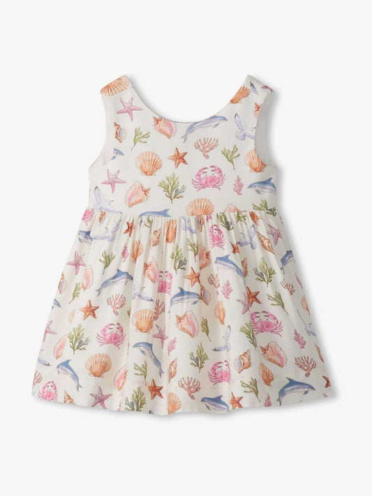 Hatley Natural Vintage Sea Life Sleeveless Party Dress image 1