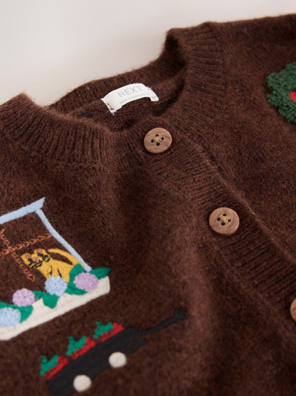 Chocolate Brown House Cardigan (3mths-7yrs) - image 4