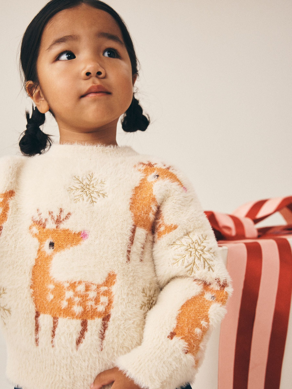 Ecru Reindeer Christmas Jumper (3mths-7yrs) - image 3