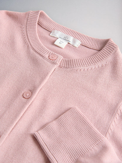 Dsiney Kidz - The Set 3 Pack Knitted Cardigans Pink/Cream/Brown image 6