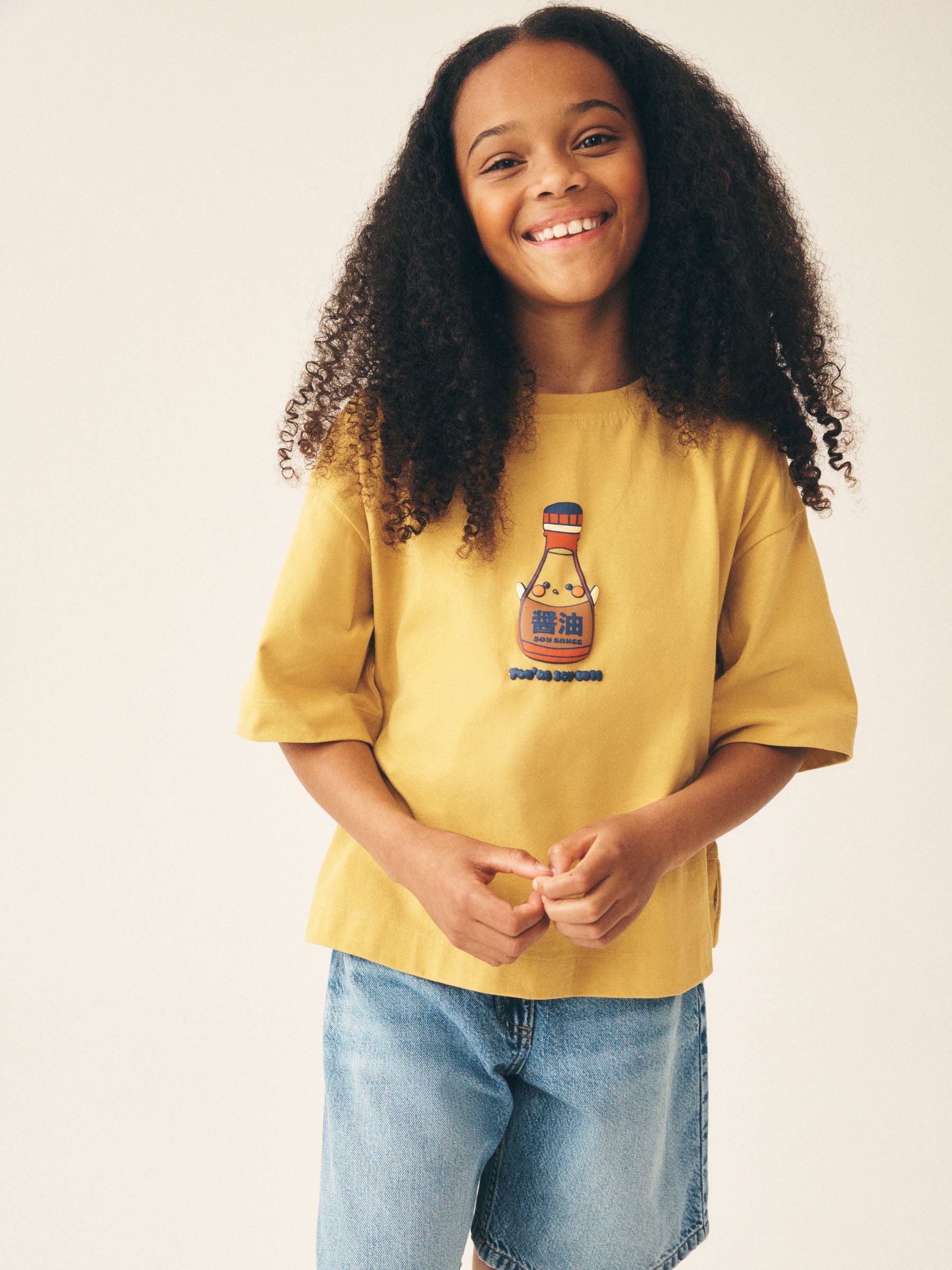 Dsiney Kidz - Ochre Soy Oversized Graphic Print T-Shirt (3-16yrs) image 2