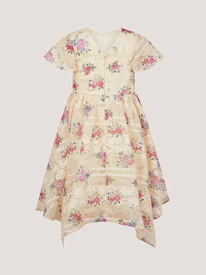 Monsoon Cream Tayla Floral Print Broderie Dress image 2