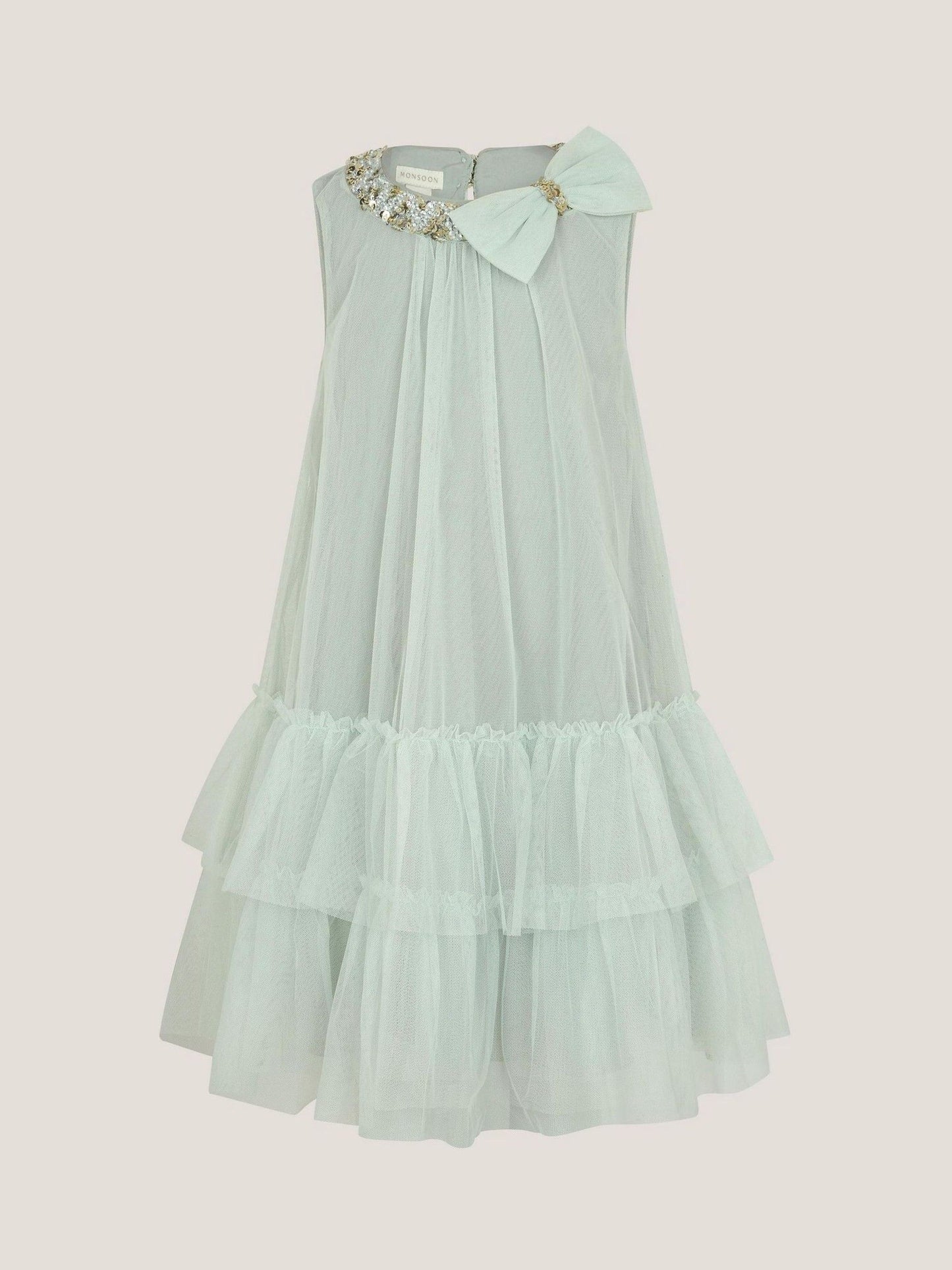 Monsoon Sage Green Alex Sequin Swing Party Dress image 1