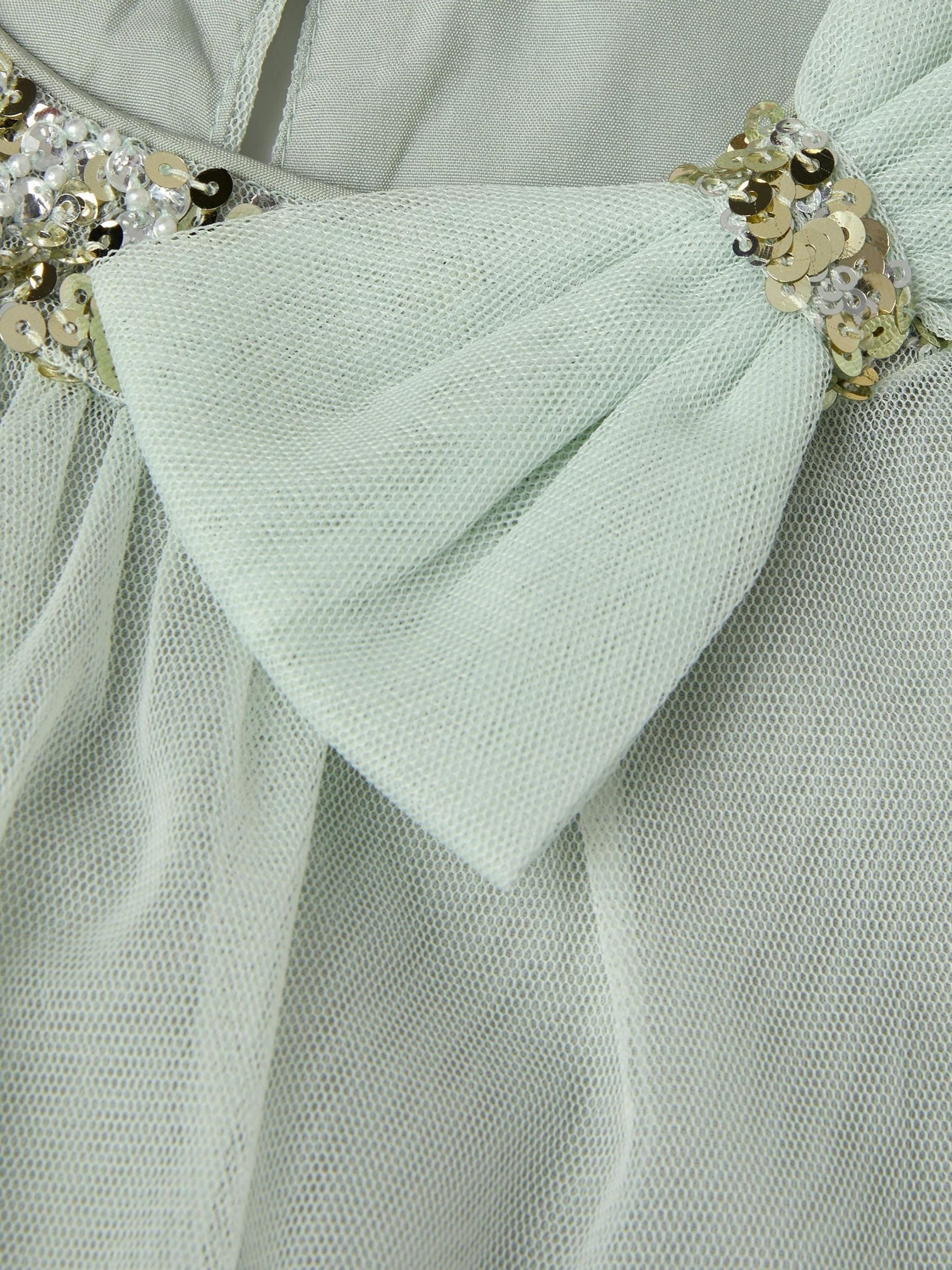Monsoon Sage Green Alex Sequin Swing Party Dress image 3