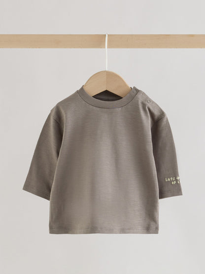 Grey Baby Long Sleeve T-Shirts 4 Pack (0mths-2yrs) - image 5
