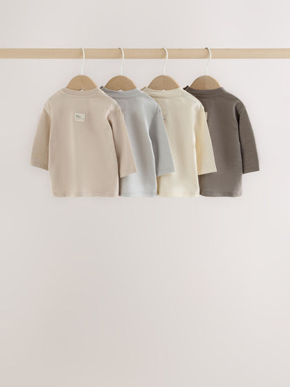 Grey Baby Long Sleeve T-Shirts 4 Pack (0mths-2yrs) - image 6