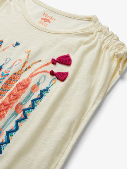 Dsiney Kidz - Hatley Natural Friendship Bracelet Cinched Shoulder Top image 3
