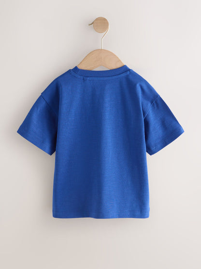 Dsiney Kidz - Multi Bright Transport Embroidery Relaxed Fit Short Sleeve T-Shirts 5 Pack (3mths-7yrs) image 3