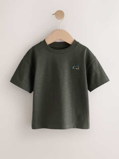 Dsiney Kidz - Multi Bright Transport Embroidery Relaxed Fit Short Sleeve T-Shirts 5 Pack (3mths-7yrs) image 5