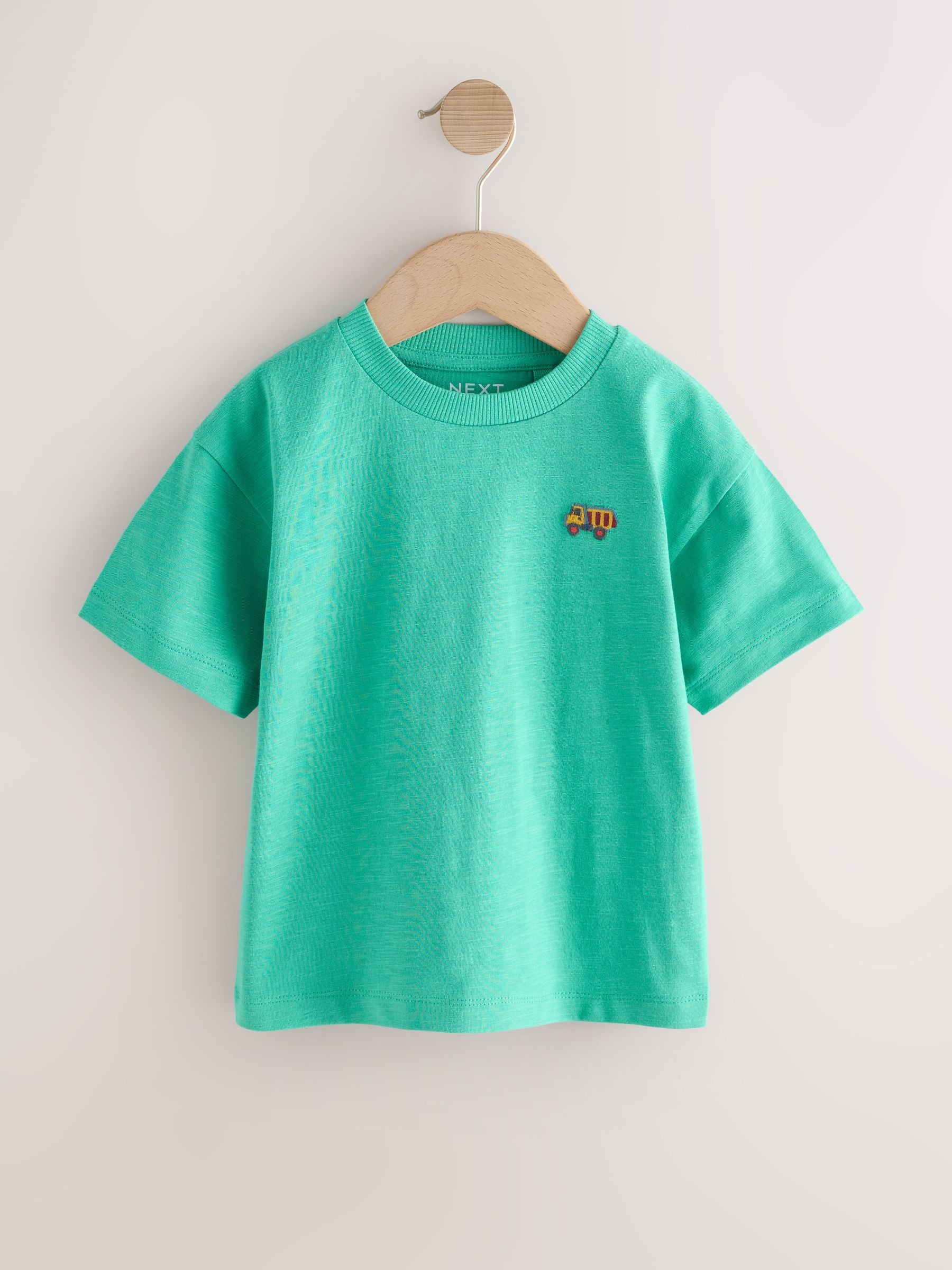 Dsiney Kidz - Multi Bright Transport Embroidery Relaxed Fit Short Sleeve T-Shirts 5 Pack (3mths-7yrs) image 7