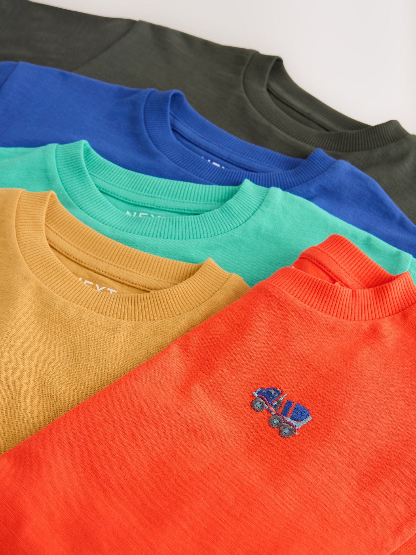 Dsiney Kidz - Multi Bright Transport Embroidery Relaxed Fit Short Sleeve T-Shirts 5 Pack (3mths-7yrs) image 8