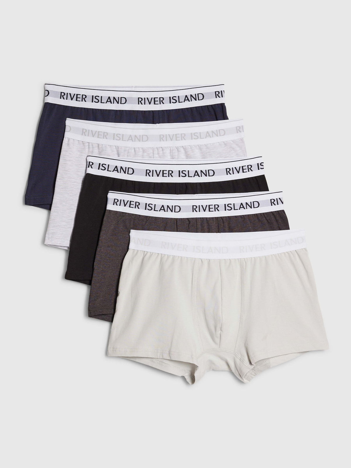 Dsiney Kidz - River Island Grey Colour Mix Trunks 5 Pack image 1