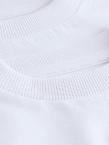 White Short Sleeve Plain T-Shirts 2 Pack (3mths-7yrs) image 5