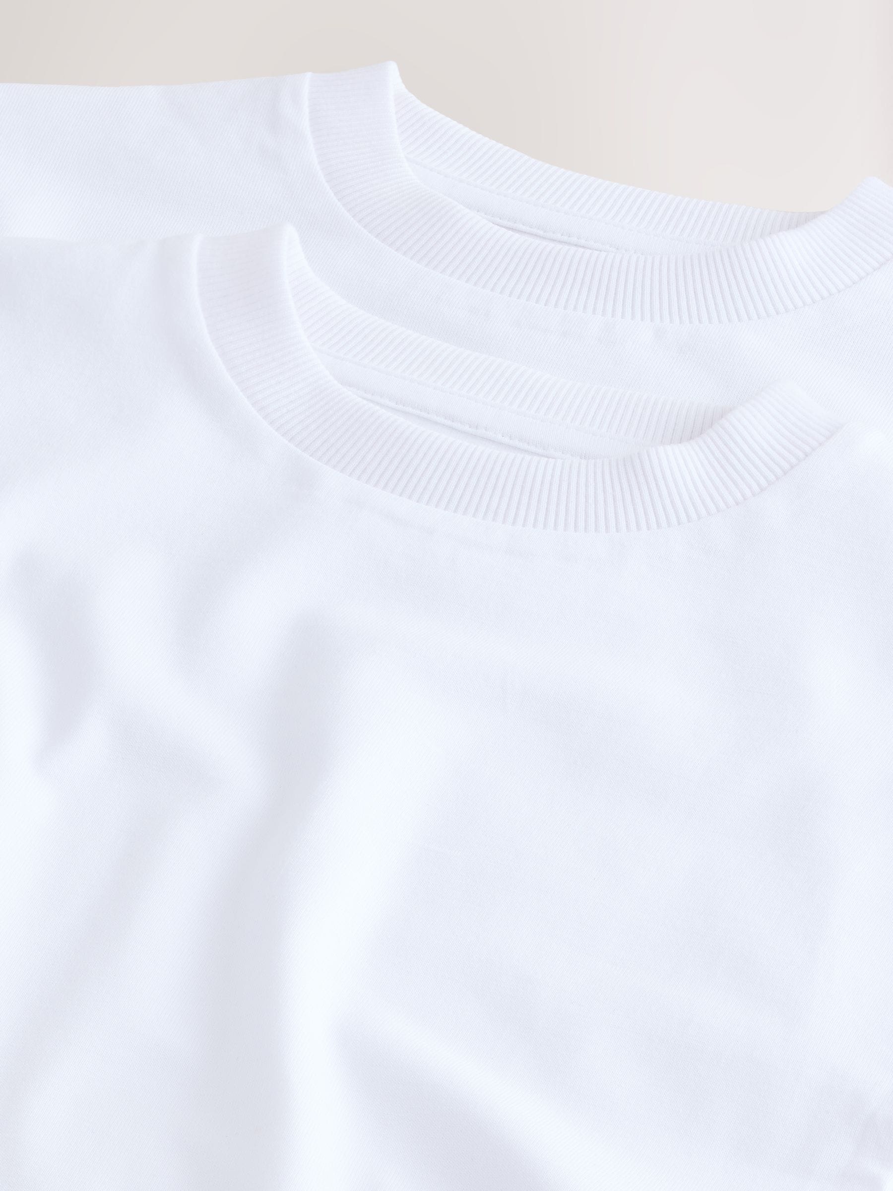 White Short Sleeve Plain T-Shirts 2 Pack (3mths-7yrs) image 6