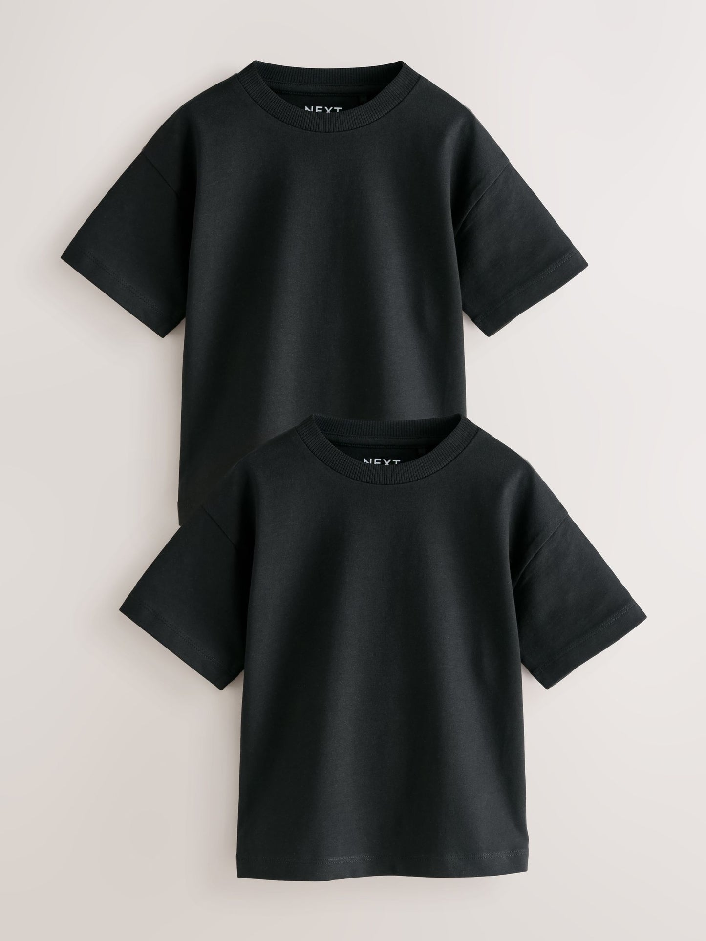 Dsiney Kidz - Black Short Sleeve Plain T-Shirts 2 Pack (3mths-7yrs) image 1