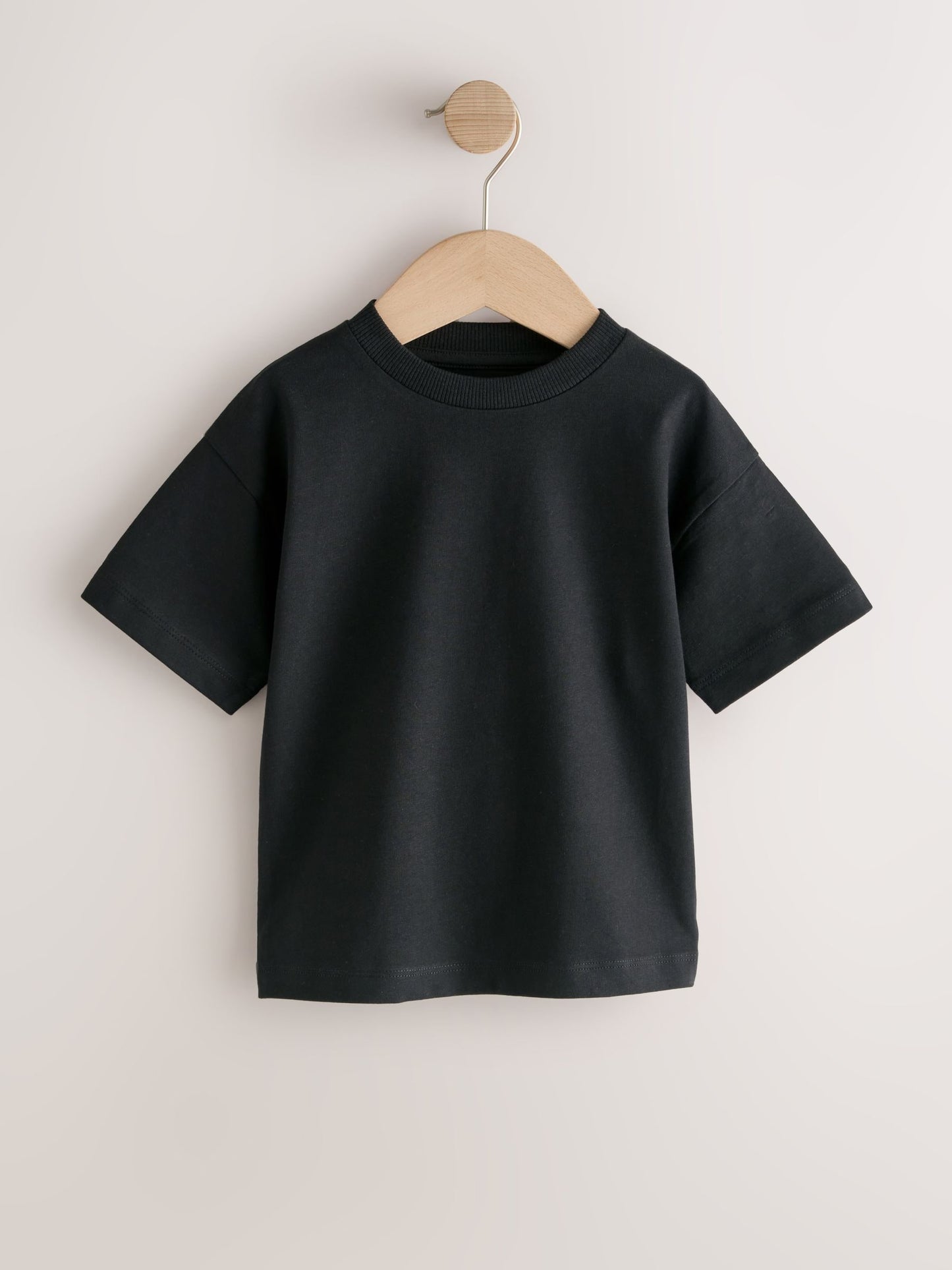 Dsiney Kidz - Black Short Sleeve Plain T-Shirts 2 Pack (3mths-7yrs) image 2