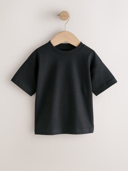 Dsiney Kidz - Black Short Sleeve Plain T-Shirts 2 Pack (3mths-7yrs) image 2