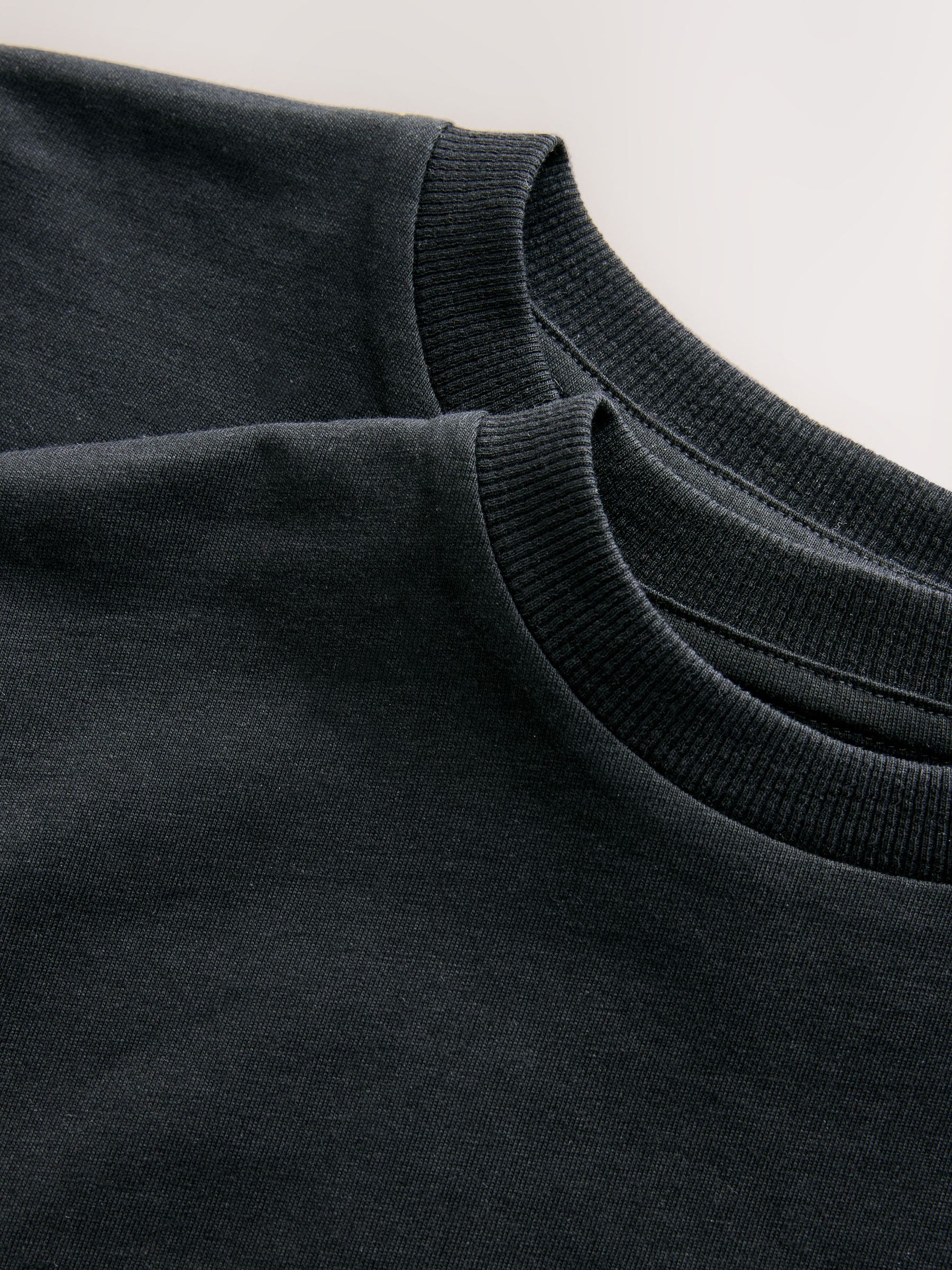 Dsiney Kidz - Black Short Sleeve Plain T-Shirts 2 Pack (3mths-7yrs) image 5
