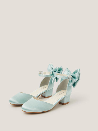 Monsoon Sage Green Sara Bow Two Part Heels image 1