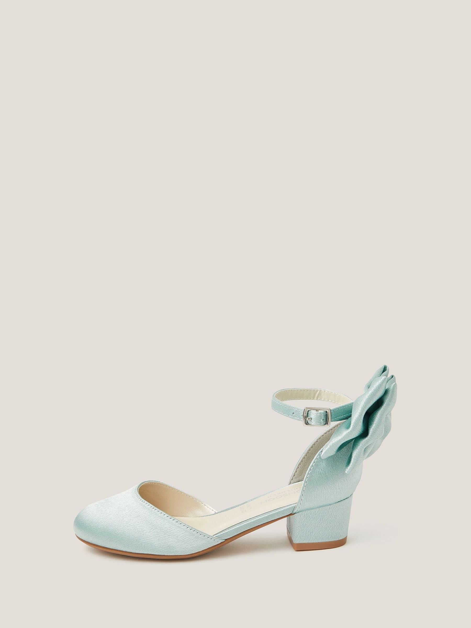 Monsoon Sage Green Sara Bow Two Part Heels image 3