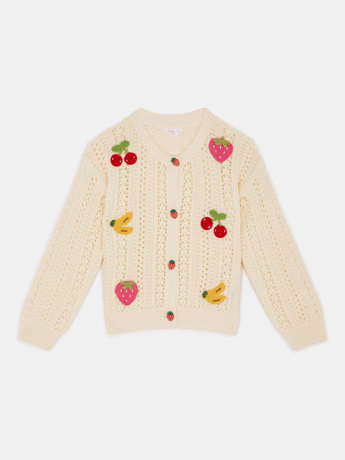 Angels By Accessorize Cream Fruit Knit Cardigan - image 2