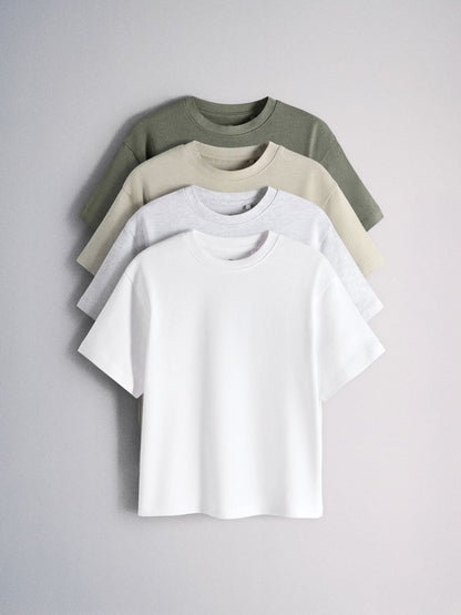 Dsiney Kidz - The Set 4 Pack Oversized Heavyweight Cotton Jersey Short Sleeve T-Shirts Green/Grey image 1