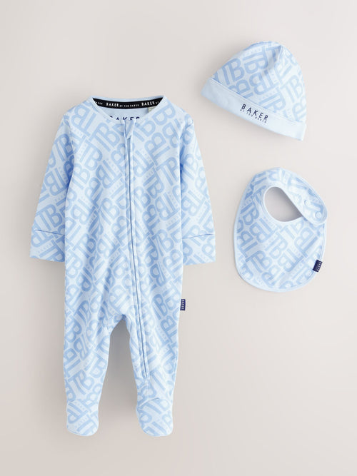 Baker by Ted Baker Sleepsuit Hat and Bib Set image 1