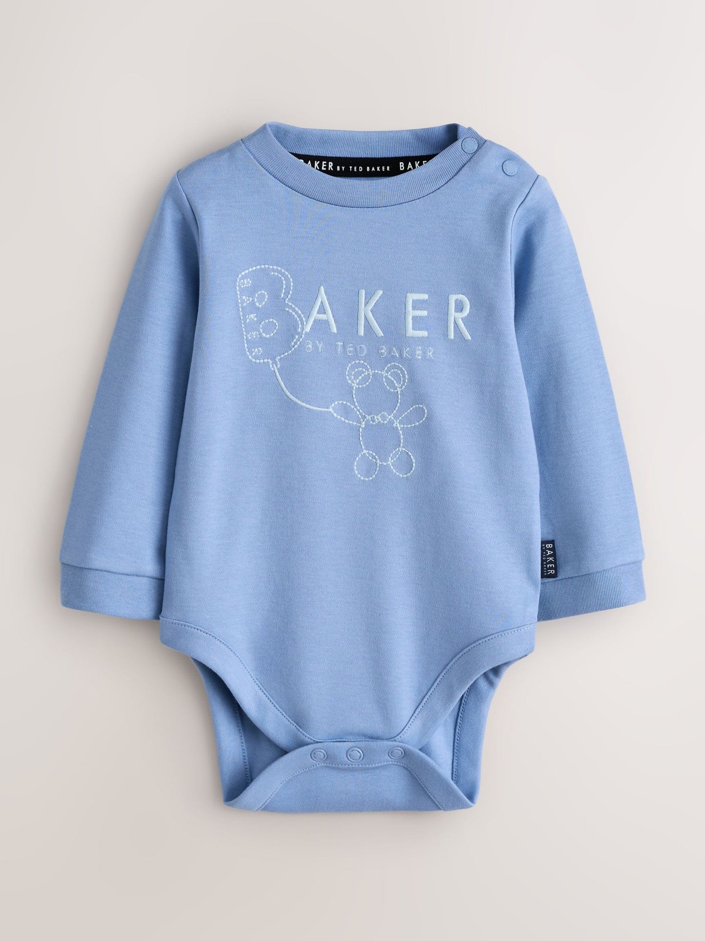 Baker by Ted Baker Blue 5 Piece Sleepsuit, Bodysuit, Hat and Bib Set image 4