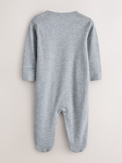 Baker by Ted Baker Blue 5 Piece Sleepsuit, Bodysuit, Hat and Bib Set image 5