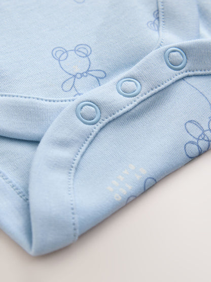 Baker by Ted Baker Blue 5 Piece Sleepsuit, Bodysuit, Hat and Bib Set image 6