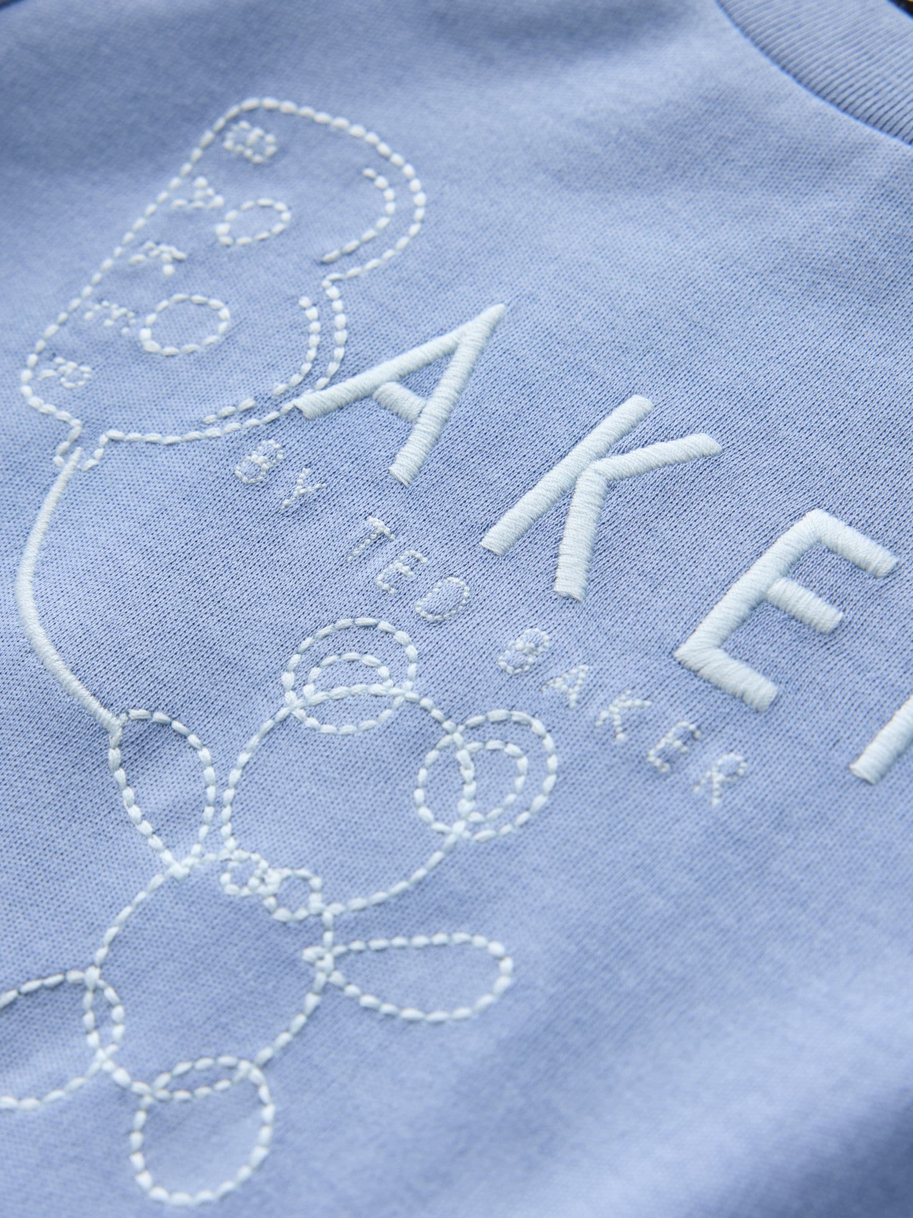 Baker by Ted Baker Blue 5 Piece Sleepsuit, Bodysuit, Hat and Bib Set image 7