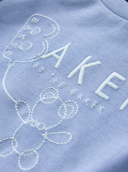 Baker by Ted Baker Blue 5 Piece Sleepsuit, Bodysuit, Hat and Bib Set image 7