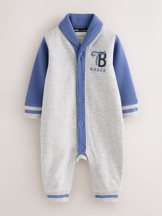 Baker by Ted Baker Grey/Blue Varsity Romper image 1