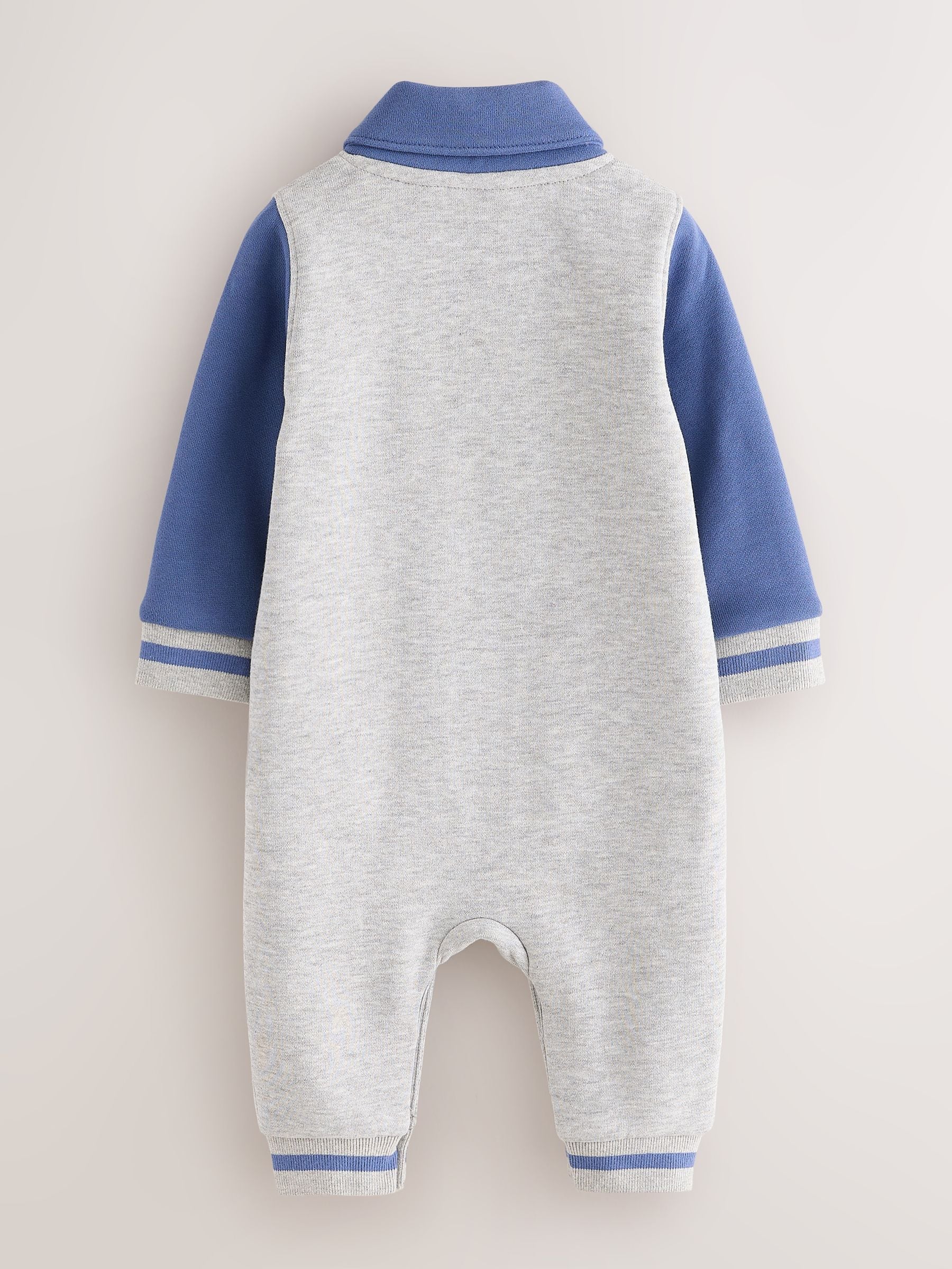 Baker by Ted Baker Grey/Blue Varsity Romper image 2