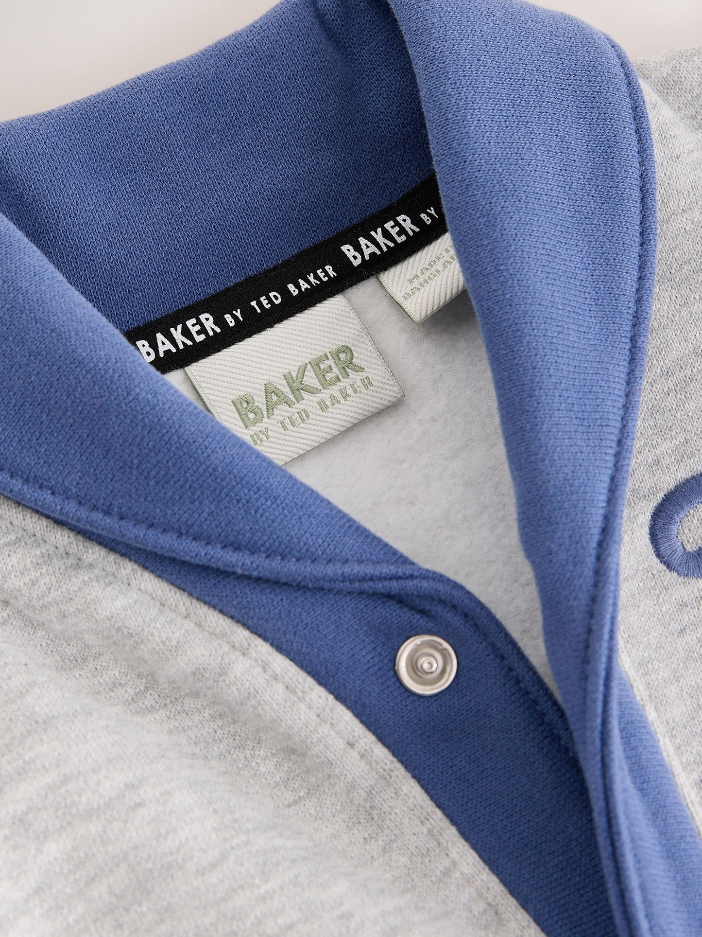 Baker by Ted Baker Grey/Blue Varsity Romper image 3