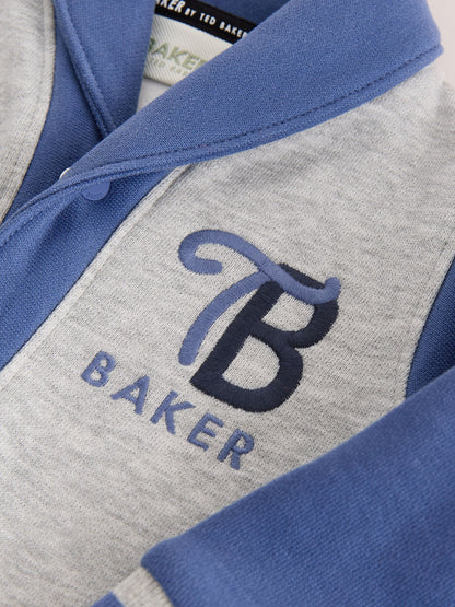 Baker by Ted Baker Grey/Blue Varsity Romper image 6